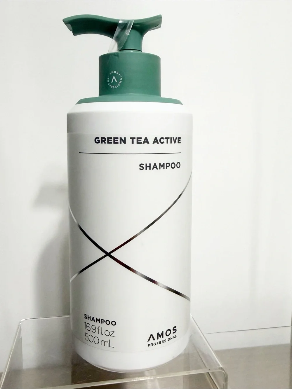 AMOS Professional GREEN TEA ACTIVE Shampoo 16.9 oz (500mL) K-Beauty - NEW